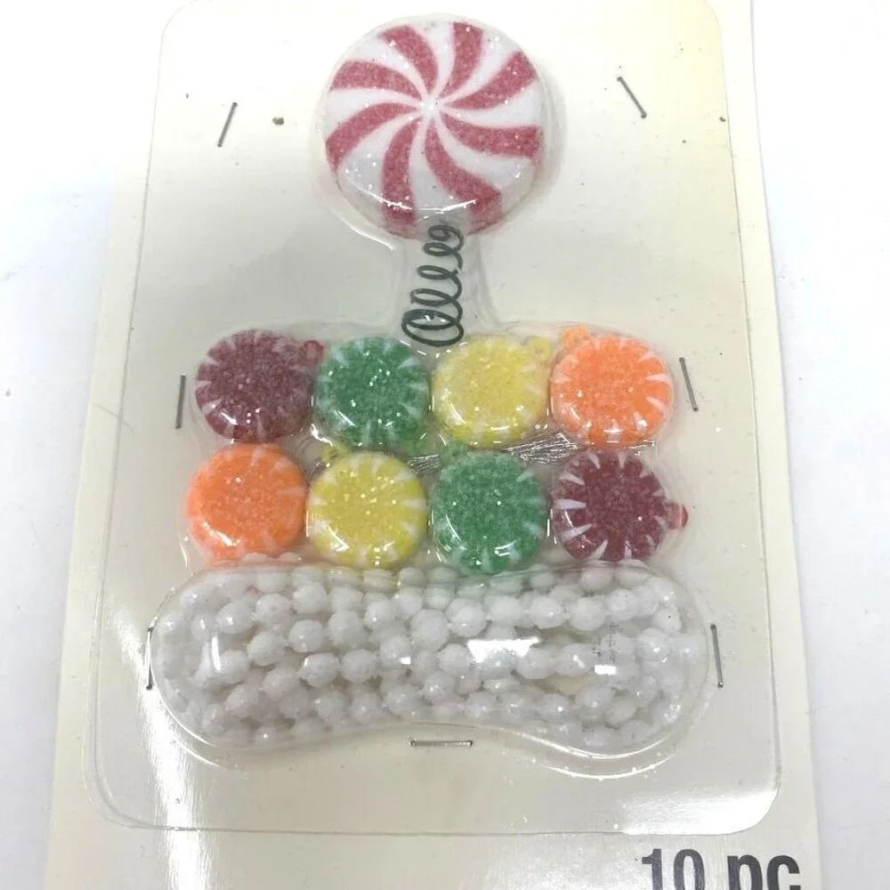 Michaels 10 Pc Merry Mini Ornaments Tree Topper Garland Candyland Nutcracker